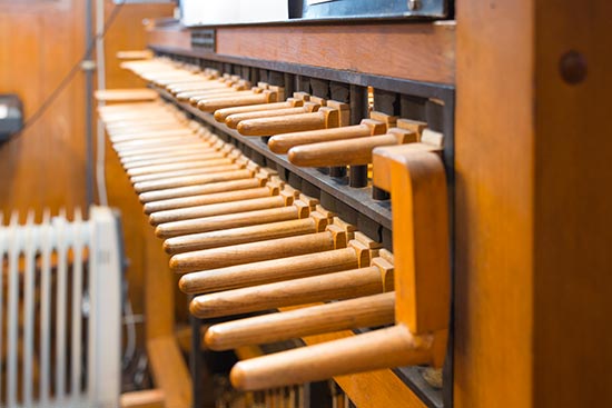 The carillon's keyboard